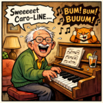 Oblivious Old man at Piano